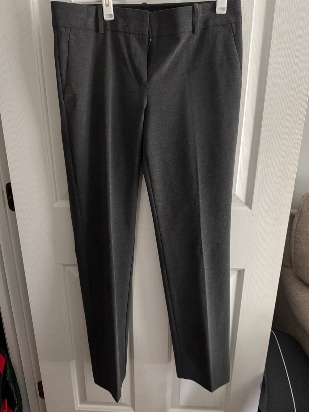 Ann Taylor Charcoal Gray Straight Leg Dress Pants